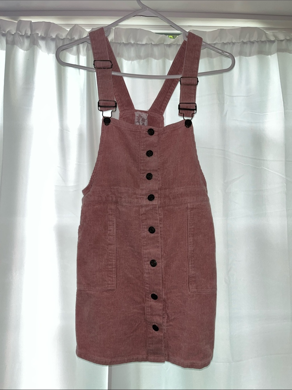 Sadie & Sage Rose Corduroy Pinafore Mini Dress